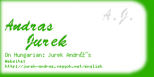 andras jurek business card